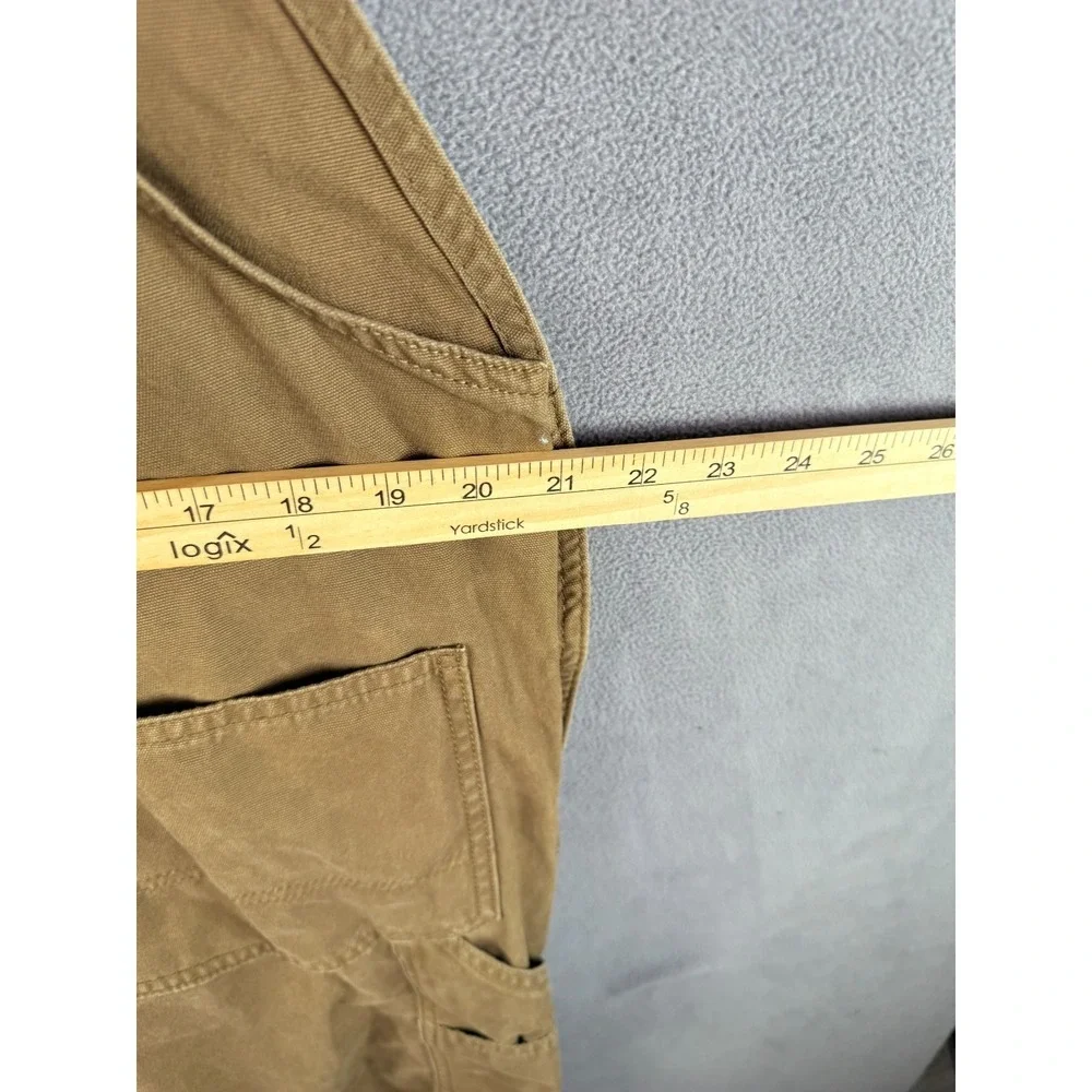 Wells Lamont Bib Overalls Mens XL Brown Utility‎ Pockets Carpenter Canvas Bibs